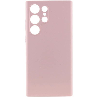 Накладка (з мікрофіброю) Silicone Cover Lakshmi Full Camera для Samsung S26 Ultra- рожевий пісок