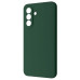 Накладка (з мікрофіброю) Silicone Cover Lakshmi Full Camera для Samsung S26 Plus- темно-зелений