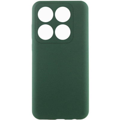 Накладка (з мікрофіброю) Silicone Cover Lakshmi Full Camera для Xiaomi 15T Pro- темно-зелений