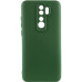 Накладка (з мікрофіброю) Silicone Cover Lakshmi Full Camera для Xiaomi Redmi Note 8 Pro- темно-зелений
