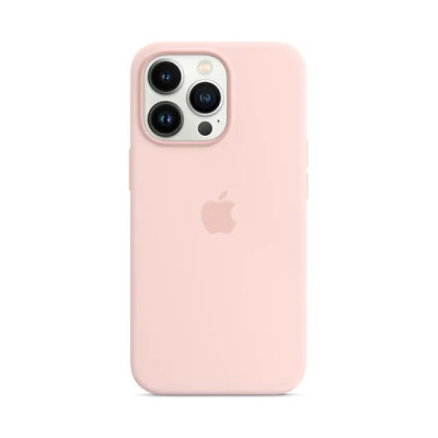 Накладка (з мікрофіброю) Silk Full Protective для iPhone 13 Pro Max- пастельно-рожевий