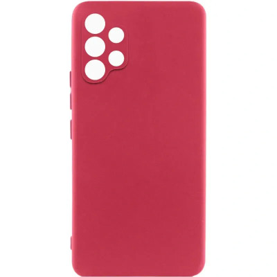 Накладка (з мікрофіброю) GETMAN Liquid Silk Full Camera для Samsung A32 4G / A325- темно-червоний Накладка (з мікрофіброю) GETMAN Liquid Silk Full Camera для Samsung A32 4G / A325- темно-червоний