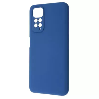 Накладка (з мікрофіброю) GETMAN Liquid Silk Full Camera для Xiaomi Redmi Note 11 4G / Note 11S- королівський синій