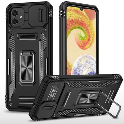 Протиударний чохол Camshield Army Ring для Samsung A05 / A055- чорний Протиударний чохол Camshield Army Ring для Samsung A05 / A055- чорний