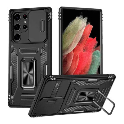 Протиударний чохол Camshield Army Ring для Samsung S24 Ultra- чорний Протиударний чохол Camshield Army Ring для Samsung S24 Ultra- чорний