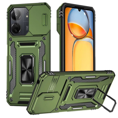 Протиударний чохол Camshield Army Ring для Xiaomi Redmi 15 (UA/Europe 171mm)- оливковий Протиударний чохол Camshield Army Ring для Xiaomi Redmi 15 (UA/Europe 171mm)- оливковий