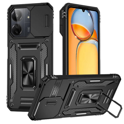 Протиударний чохол Camshield Army Ring для Xiaomi Redmi 15 (Global)- чорний Протиударний чохол Camshield Army Ring для Xiaomi Redmi 15 (Global)- чорний