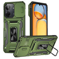 Протиударний чохол Camshield Army Ring для Xiaomi Redmi 15C (Global 171mml) / Poco C85- оливковий Протиударний чохол Camshield Army Ring для Xiaomi Redmi 15C (Global 171mml) / Poco C85- оливковий