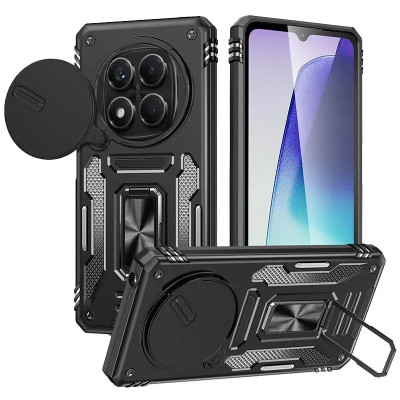 Протиударний чохол Camshield Army Ring для Xiaomi Redmi Note 14 Pro 4G/5G / Poco X7- чорний Протиударний чохол Camshield Army Ring для Xiaomi Redmi Note 14 Pro 4G/5G / Poco X7- чорний
