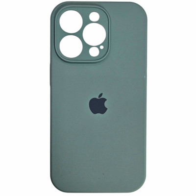 Накладка (з мікрофіброю) Silk Full Camera для iPhone 14 Pro- сосново-зелений