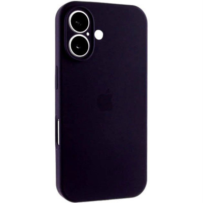 Накладка (з мікрофіброю) Silk Full Camera для iPhone 17- чорна бузина