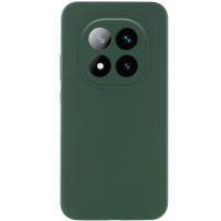 Накладка (з мікрофіброю) Silicone Cover Lakshmi Full Camera для Xiaomi Redmi Note 15 Pro Plus 5G / Poco M8 Pro- темно-зелений