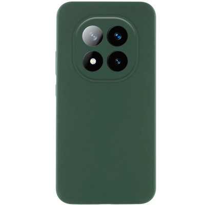 Накладка (з мікрофіброю) Silicone Cover Lakshmi Full Camera для Xiaomi Redmi Note 15 Pro Plus 5G / Poco M8 Pro- темно-зелений