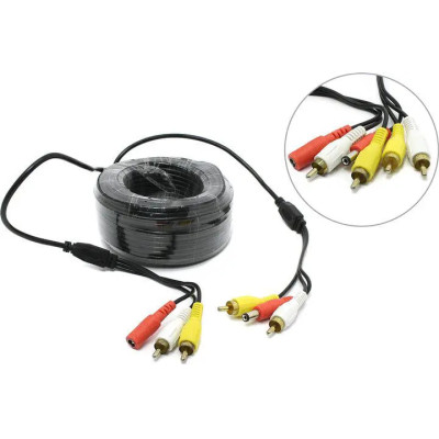 Кабель 2RCA+DC 5м Кабель 2RCA+DC 5м