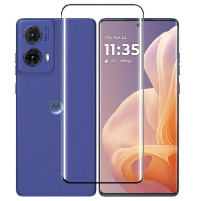 Скло захисне Tempered Glass 3D для Motorola Moto G85 5G- чорний