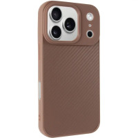 Накладка Kevlar Carbon with Magnetic для iPhone 17 Pro- коричневий Накладка Kevlar Carbon with Magnetic для iPhone 17 Pro- коричневий