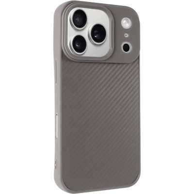 Накладка Kevlar Carbon with Magnetic для iPhone 17 Pro Max- сірий Накладка Kevlar Carbon with Magnetic для iPhone 17 Pro Max- сірий