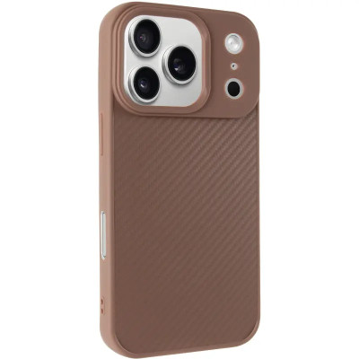 Накладка Kevlar Carbon with Magnetic для iPhone 17 Pro Max- коричневий Накладка Kevlar Carbon with Magnetic для iPhone 17 Pro Max- коричневий