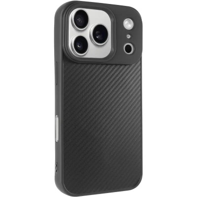 Накладка Kevlar Carbon with Magnetic для iPhone 17 Pro Max- чорний Накладка Kevlar Carbon with Magnetic для iPhone 17 Pro Max- чорний