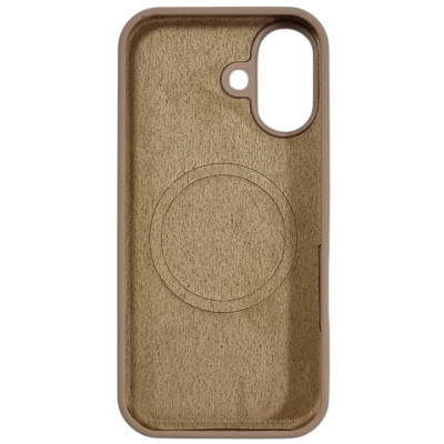 Накладка (з мікрофіброю) Silk with Magnetic для iPhone 17- золото пустелі