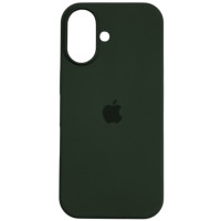 Накладка (з мікрофіброю) Silk with Magnetic для iPhone 17- темно-зелений