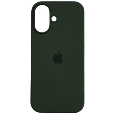 Накладка (з мікрофіброю) Silk with Magnetic для iPhone 17- темно-зелений