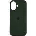 Накладка (з мікрофіброю) Silk with Magnetic для iPhone 17- темно-зелений