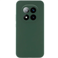 Накладка (з мікрофіброю) Silicone Cover Lakshmi Full Camera для Xiaomi Redmi Note 15 Pro 4G- темно-зелений