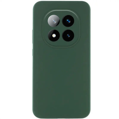 Накладка (з мікрофіброю) Silicone Cover Lakshmi Full Camera для Xiaomi Redmi Note 15 Pro 4G- темно-зелений