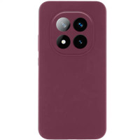 Накладка (з мікрофіброю) Silicone Cover Lakshmi Full Camera для Xiaomi Redmi Note 15 Pro 4G- марсала