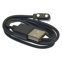 USB кабель для Smart Watch магнітний (2 pin/2.54 mm)- чорний USB кабель для Smart Watch магнітний (2 pin/2.54 mm)- чорний