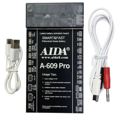 Плата активації та зарядки акумулятора Aida A609 Pro 2в1 (iP+Android) Плата активації та зарядки акумулятора Aida A609 Pro 2в1 (iP+Android)