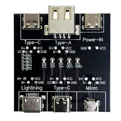 Плата тестова Mega-Idea для кабелів iPhone/Type-C/Micro USB