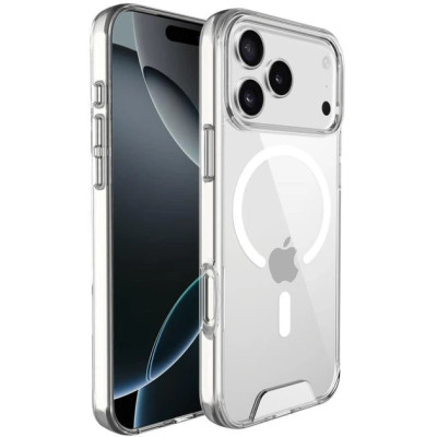 Накладка Space Collection Wireless Charge NEW для iPhone 17 Pro Max- прозорий Накладка Space Collection Wireless Charge NEW для iPhone 17 Pro Max- прозорий