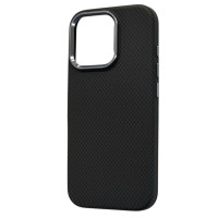 Накладка Carbon Magentic Magnetic nanofiber для iPhone 15 Pro Max- чорний