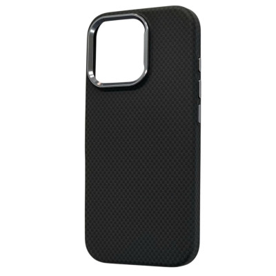 Накладка Carbon Magentic Magnetic nanofiber для iPhone 16 Pro- чорний