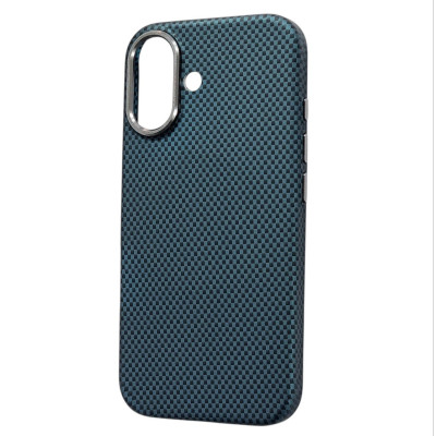 Накладка Carbon Magentic Magnetic nanofiber для iPhone 17- синій