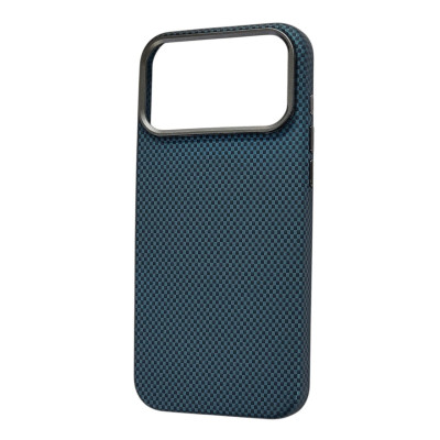 Накладка Carbon Magentic Magnetic nanofiber для iPhone 17 Pro- синій