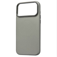 Накладка Carbon Magentic Magnetic nanofiber для iPhone 17 Pro Max- сірий