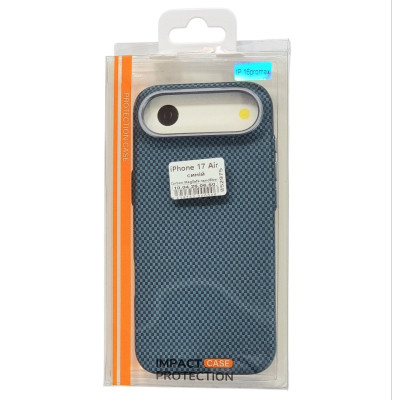 Накладка Carbon Magentic Magnetic nanofiber для iPhone 17 Air- синій