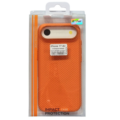 Накладка Carbon Magentic Magnetic nanofiber для iPhone 17 Air- помаранчевий