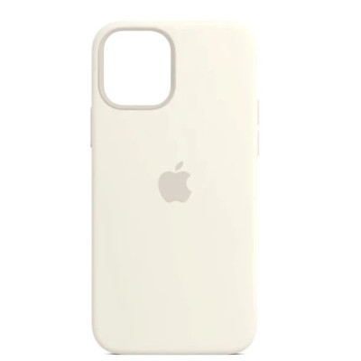 Накладка (з мікрофіброю) Silk Full Protective для iPhone 13 Pro- античний білий