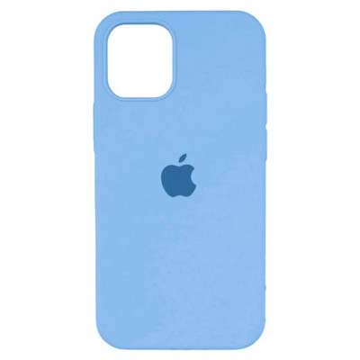 Накладка (з мікрофіброю) Silk Full Protective для iPhone 13 Pro Max- блакитний