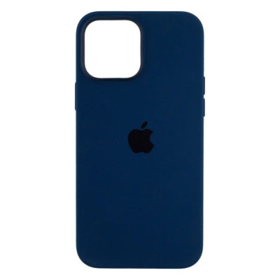 Накладка (з мікрофіброю) Silk Full Protective для iPhone 13 Pro Max- чорничний