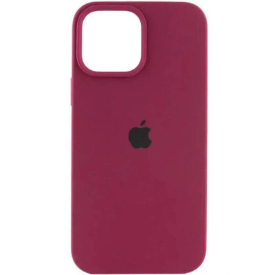 Накладка (з мікрофіброю) Silk Full Protective для iPhone 14- марсала
