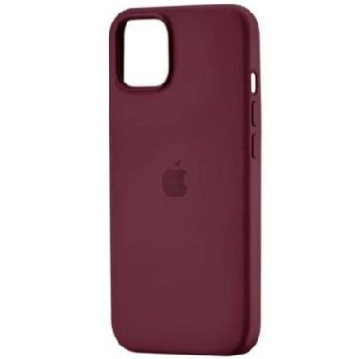 Накладка (з мікрофіброю) Silk Full Protective для iPhone 14- сливовий