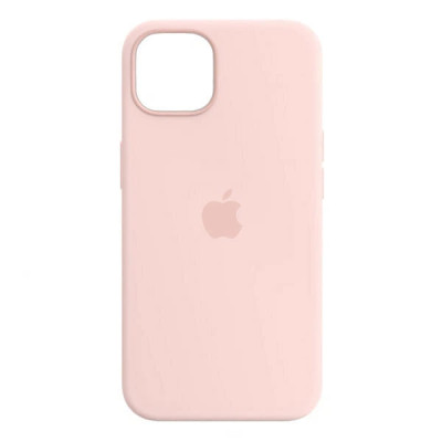 Накладка (з мікрофіброю) Silk Full Protective для iPhone 14- пудровий