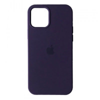 Накладка (з мікрофіброю) Silk Full Protective для iPhone 14 Pro- чорна бузина