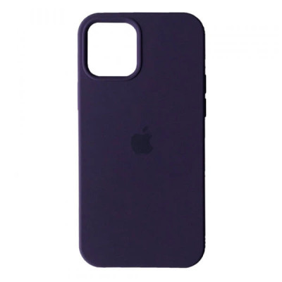 Накладка (з мікрофіброю) Silk Full Protective для iPhone 14 Pro- чорна бузина
