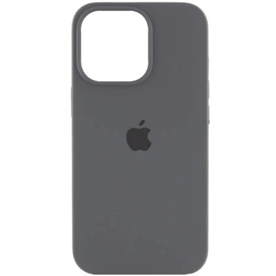 Накладка (з мікрофіброю) Silk Full Protective для iPhone 15 Pro Max- темно-сірий